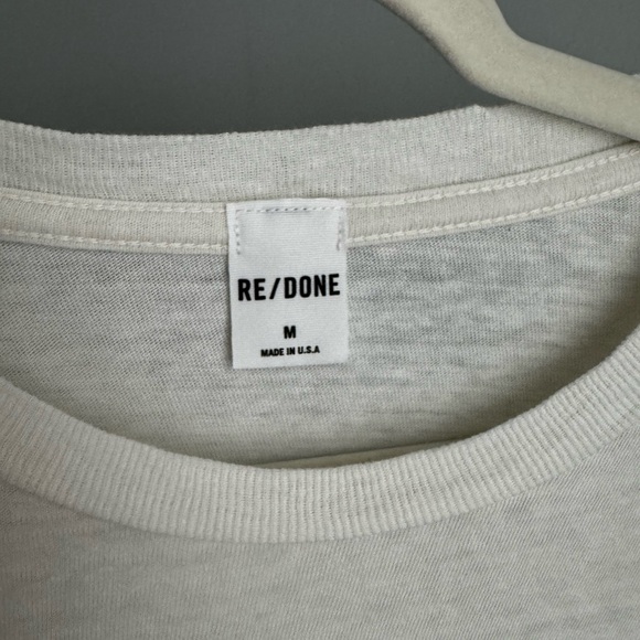 NWOT Redone Wait the Champagne 70’s Loose Tee in Vintage White - Picture 5 of 6